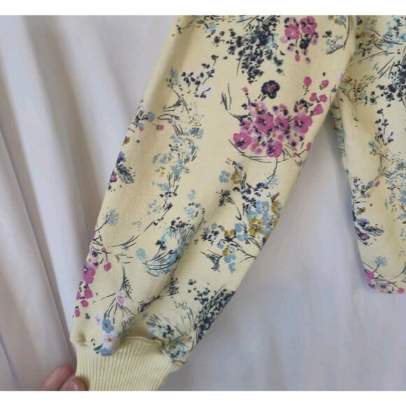 Cinq à Sept Parker Sakura *IN Yellow Floral Giles 2 Piece Set Small Top Joggers - Picture 13 of 16